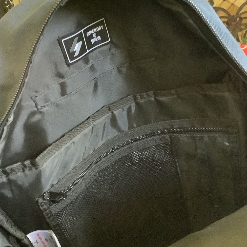 Superdry sport style Montana navy blue logo backpack 16x18 - Picture 8 of 10